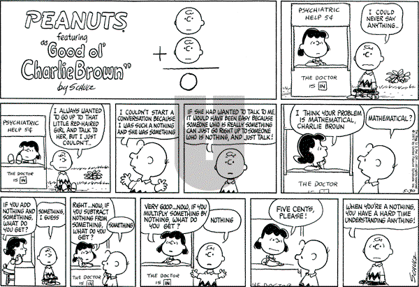 Peanuts - Sunday May 30, 1971 Comic Strip