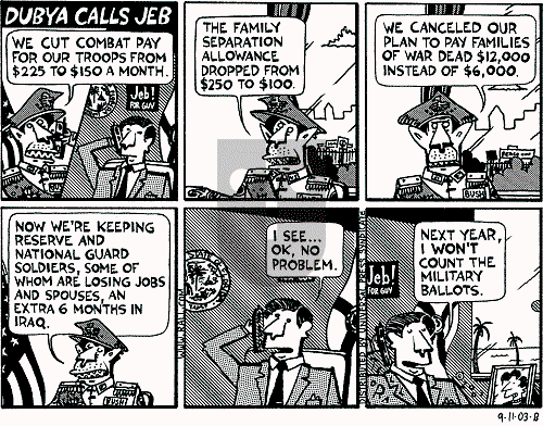 Ted Rall on Saturday September 13, 2003 Comic Strip