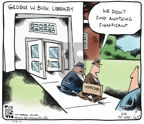Tom Toles on Friday April 26, 2013 Comic Strip
