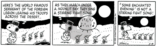 Peanuts on Thursday May 18, 1995 Comic Strip
