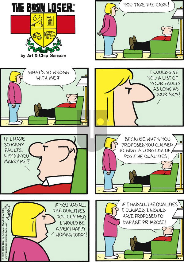The Born Loser on Sunday May 10, 2020 Comic Strip