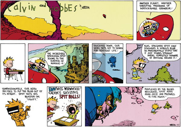 Calvin and Hobbes on Sunday May 20, 1990 Comic Strip
