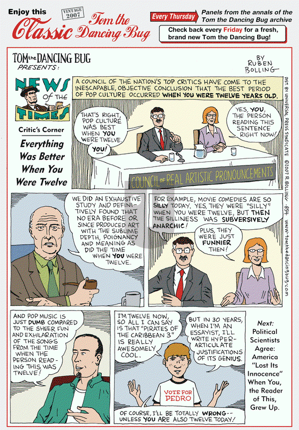 Tom the Dancing Bug on Thursday November 10, 2016 Comic Strip