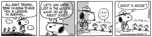 Peanuts on Wednesday February 8, 1978 Comic Strip