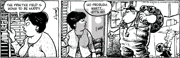 Cleats - Monday December 3, 2001 Comic Strip