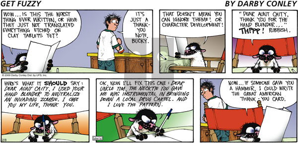 Get Fuzzy on Sunday February 8, 2009 Comic Strip