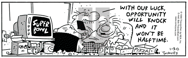 Frank and Ernest on Sunday January 31, 1999 Comic Strip