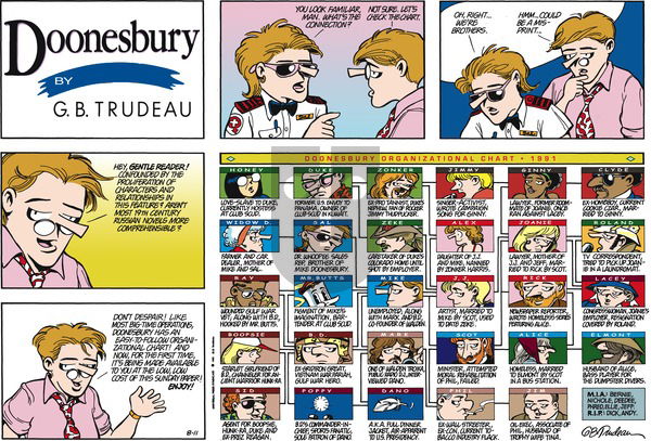 Doonesbury on Sunday August 11, 1991 Comic Strip