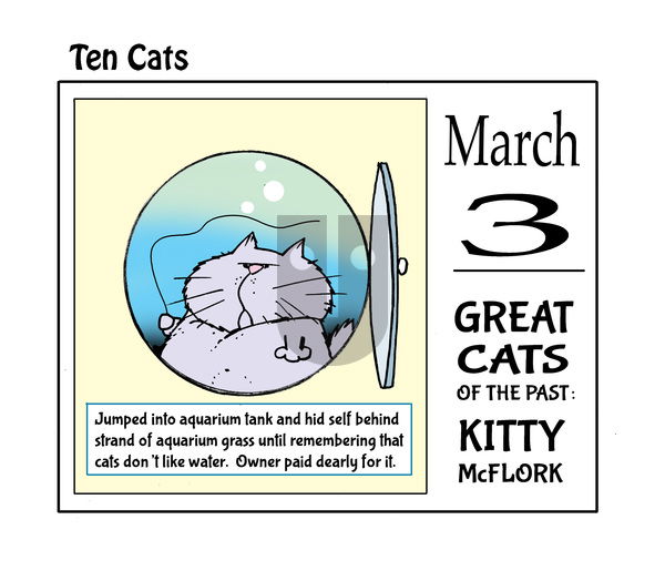 Ten Cats on Monday March 3, 2025 Comic Strip