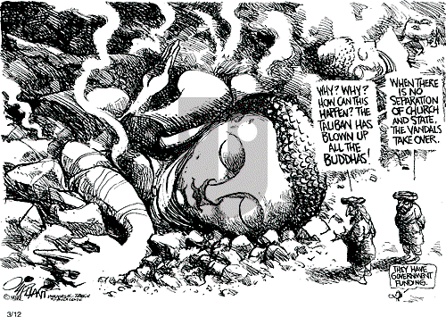 Pat Oliphant on Monday March 12, 2001 Comic Strip