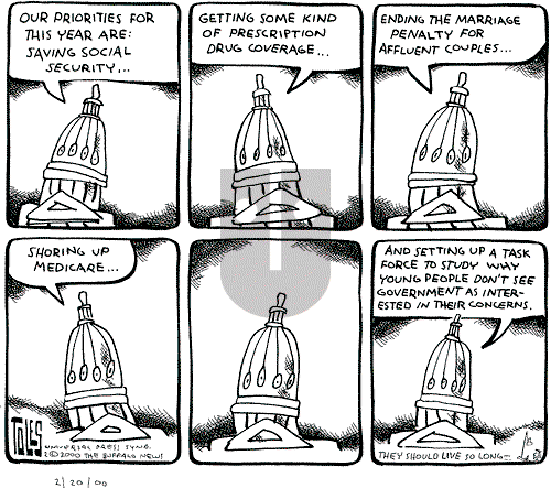 Tom Toles - Sunday February 20, 2000 Comic Strip