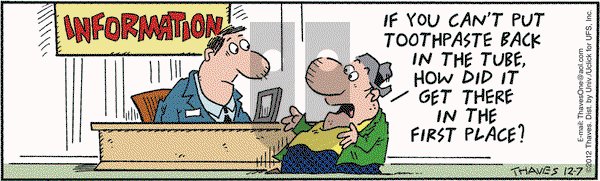 Frank and Ernest on Friday December 7, 2012 Comic Strip