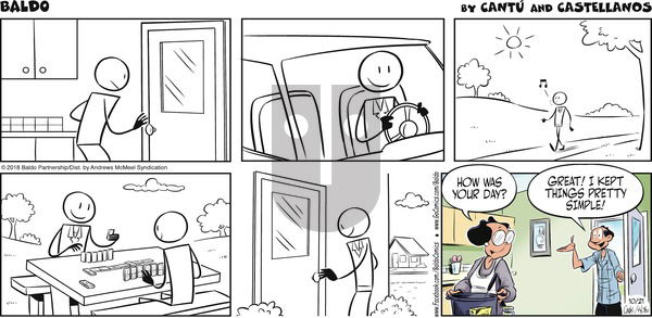 Baldo on Sunday October 21, 2018 Comic Strip