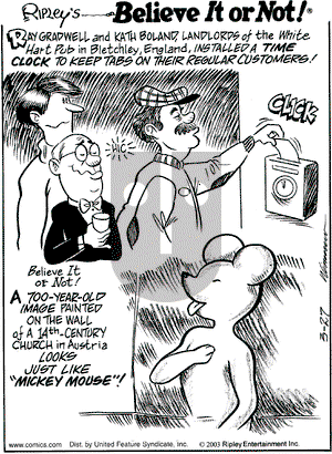 Ripley's Believe It or Not on Thursday March 27, 2003 Comic Strip
