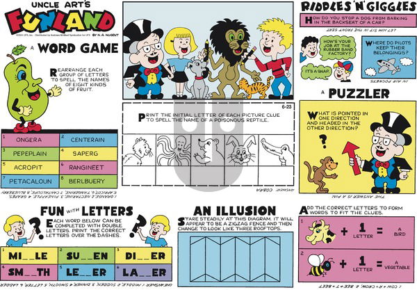 Uncle Art's Funland on Sunday June 23, 2024 Comic Strip
