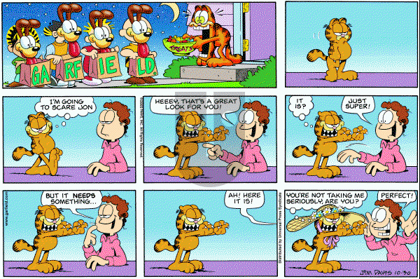 Garfield - Sunday October 30, 2005 Comic Strip