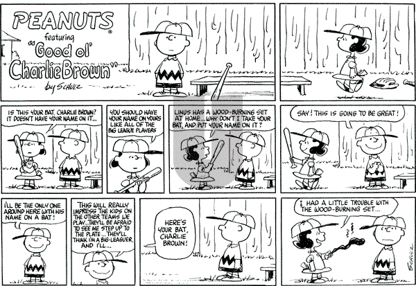 Peanuts - Sunday June 2, 1968 Comic Strip