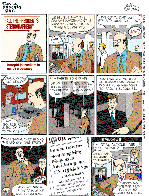Tom the Dancing Bug on Saturday February 24, 2007 Comic Strip