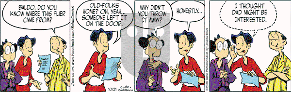 Baldo on Thursday October 21, 2010 Comic Strip