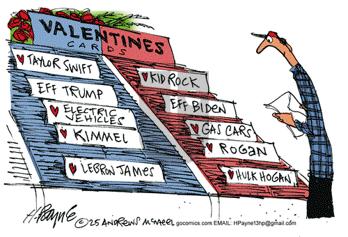 Henry Payne - Thursday February 13, 2025 Comic Strip