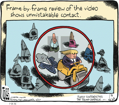 Tom Toles on Thursday March 31, 2016 Comic Strip