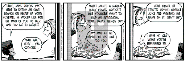 The Boondocks on Saturday February 3, 2001 Comic Strip