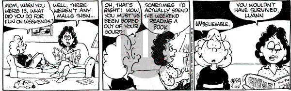 Luann on Wednesday May 22, 1991 Comic Strip