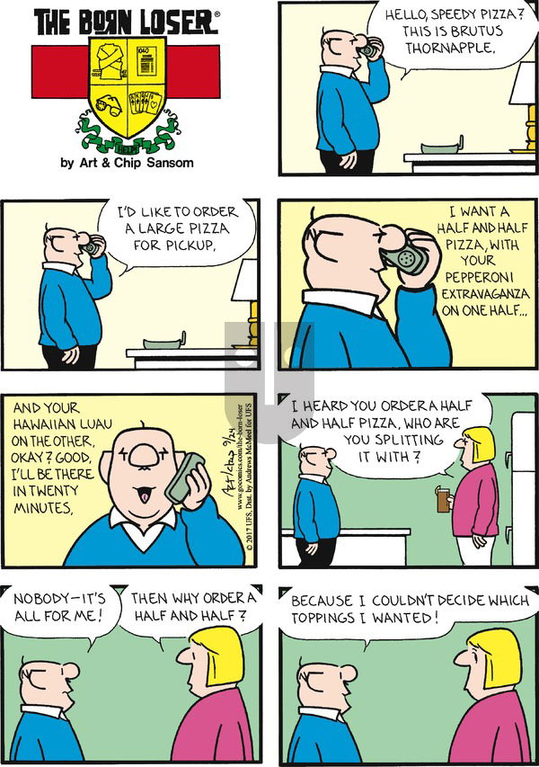 The Born Loser on Sunday September 24, 2017 Comic Strip