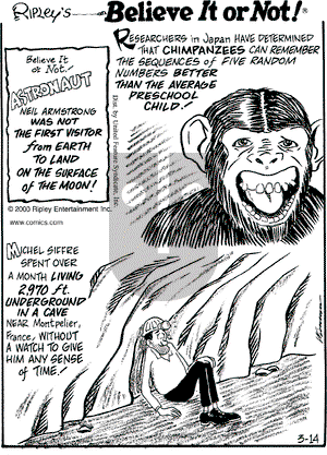 Ripley's Believe It or Not on Tuesday March 14, 2000 Comic Strip