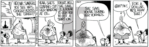 Grand Avenue on Saturday July 17, 1999 Comic Strip