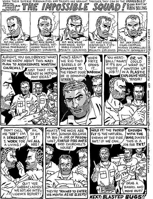 Tom the Dancing Bug on Saturday March 3, 2001 Comic Strip