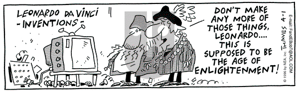 Frank and Ernest on Monday April 1, 1996 Comic Strip