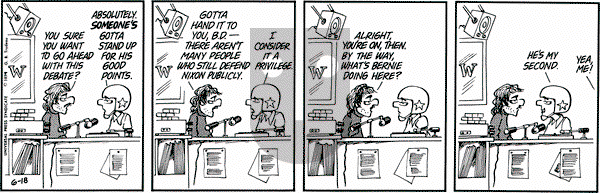 Doonesbury on Tuesday June 18, 1974 Comic Strip