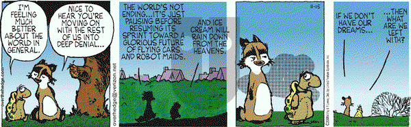 Over the Hedge on Saturday November 15, 2008 Comic Strip