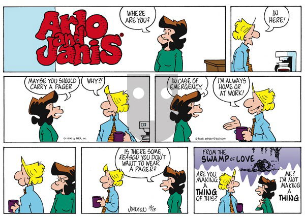 Arlo and Janis on Sunday October 13, 1996 Comic Strip
