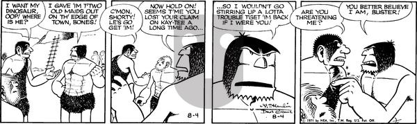 Alley Oop on Wednesday August 4, 1971 Comic Strip