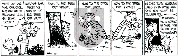 Calvin and Hobbes - Friday August 21, 2020 Comic Strip