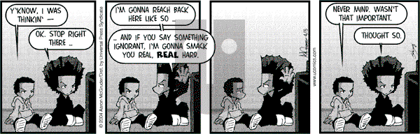 The Boondocks on Tuesday November 6, 2012 Comic Strip