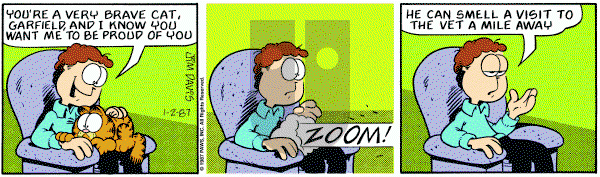 Garfield - Friday January 2, 1987 Comic Strip