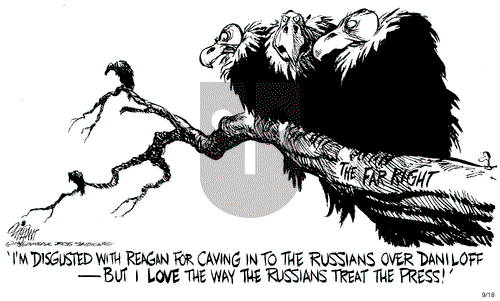 Pat Oliphant on Thursday September 18, 1986 Comic Strip