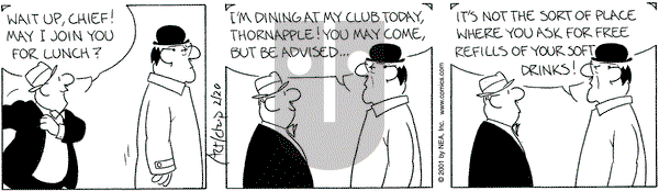 The Born Loser on Tuesday February 20, 2001 Comic Strip