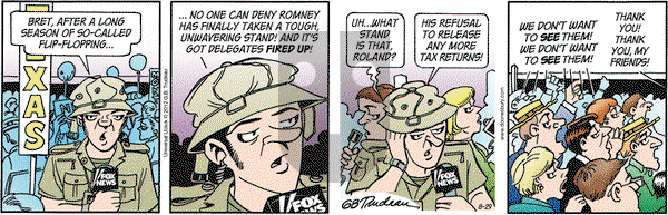 Doonesbury on Wednesday August 29, 2012 Comic Strip