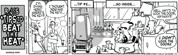 Over the Hedge on Wednesday August 9, 2000 Comic Strip