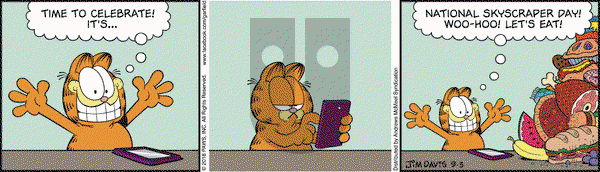Garfield on Monday September 3, 2018 Comic Strip