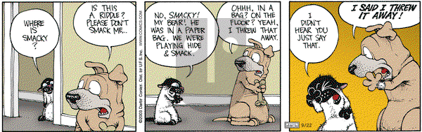 Get Fuzzy on Monday September 22, 2003 Comic Strip