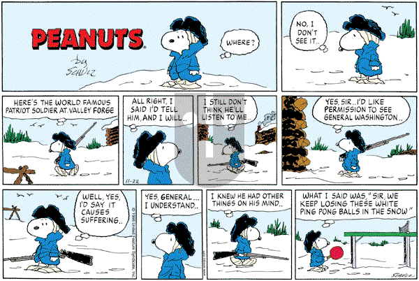 Peanuts - Sunday November 22, 1998 Comic Strip