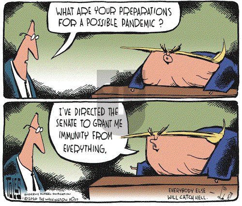 Tom Toles on Friday January 31, 2020 Comic Strip