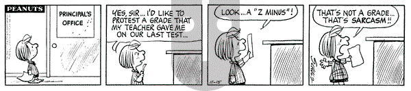 Peanuts on Thursday November 15, 1973 Comic Strip