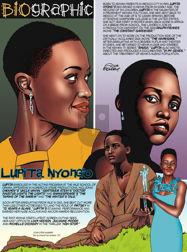 Biographic on Sunday March 2, 2014 Comic Strip