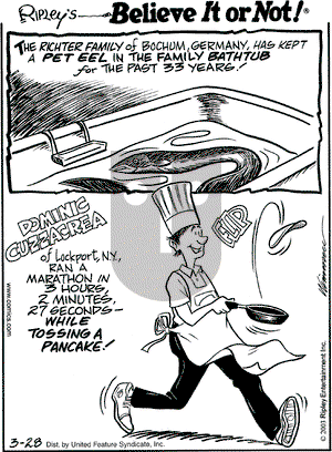 Ripley's Believe It or Not on Friday March 28, 2003 Comic Strip
